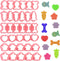 Mini Cookie Cutters Set of 6 - Goldfish, Dog Bone, Paw, Heart, Flower, Carrot for Mini Cookies & Pet Snacks