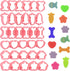 Mini Cookie Cutters Set of 6 - Goldfish, Dog Bone, Paw, Heart, Flower, Carrot for Mini Cookies & Pet Snacks