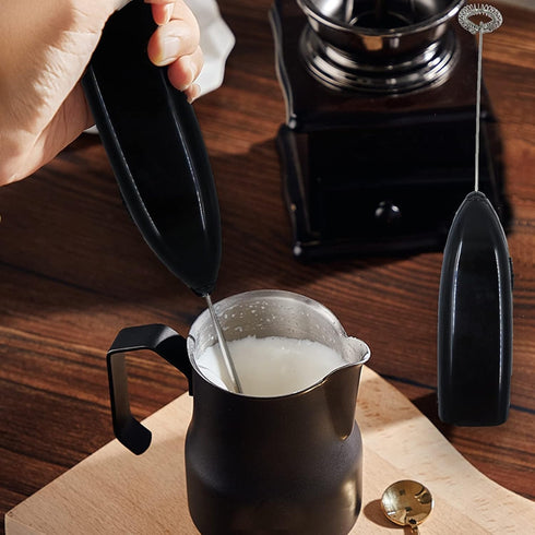 Milk Frother Handheld for Coffee, Electric Whisk Drink Mixer for Lattes, Cappuccino, Frappe, Matcha