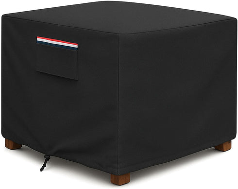 Yagvany Square Waterproof Patio Ottoman Cover, 600D Heavy Duty Outdoor Furniture Cover with