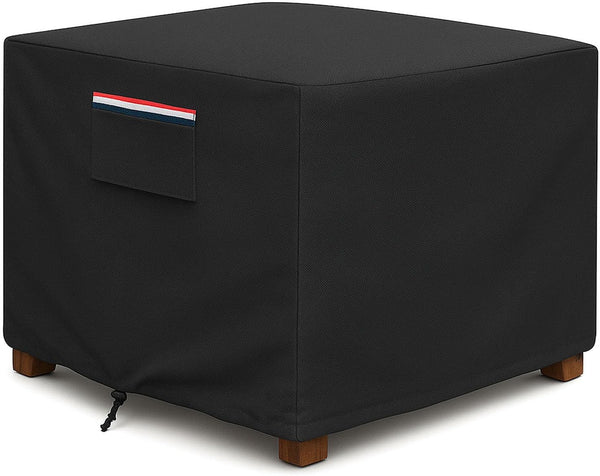 Yagvany Square Waterproof Patio Ottoman Cover, 600D Heavy Duty Outdoor Furniture Cover with