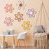 6 Zeyune Pcs Boho Nursery Daisy Flower Wall Art Decor Woven Macrame Wall Pediments Boho Daisy Floral Nursery Art Decor