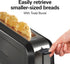 Hamilton Beach Extra Long Slot 2 Slice Toaster - Browning Control, Bagel Function, Modern Slim Design, Black