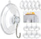HangerSpace Suction Cup Hooks - 1.77 Inches Clear PVC Suction Cups with Metal Hooks for Shower, Bathroom, and Kitchen,