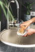 2P Bamboo Dish Brush, Eco Friendly Sisal Scrubber Brush with Ceramics Holder-Wooden Brush for Pot,Dish and Vegetables