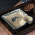 Ceramic Dumpling Plate with Dipping Saucer, Sushi Dish, Serving Plate, Snack Plate, 7.5 Inch - Set of 2