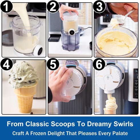 4 pack NC700 Creami Pints and Lids for Ninja Swirl, Creamy Icecream Containers Cups Jars Tubs Canisters Smoothie Pot