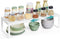 SONGMICS Spice Rack, Expandable Kitchen Countertop Shelf, Small Cupboard Organizer, Metal, Space-Saving