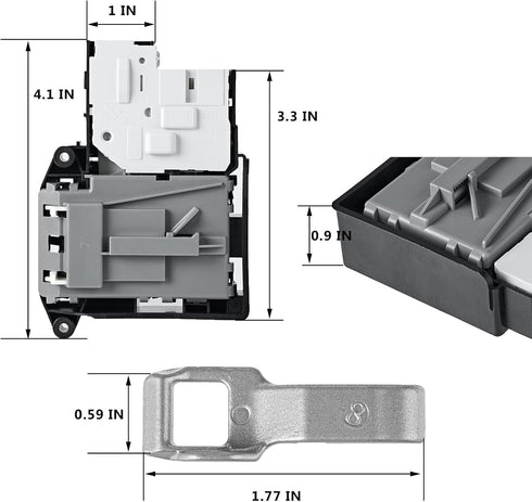 2024 New EBF61315802 Washer Door Lock Switch & MFG63099101 Washer Door Lock Strike Assembly Compatible with LG Kenmore