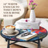 Weogot 21 Inch Small Outdoor Table, Heigh Weather Resistant Metal Round Outdoor Indoor End Table Side Table for Patio