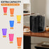 Rotating Paper Cup Dispenser, Cup Holder with 4 Compartments, Disposable Coffee Cup Dispenser Removable, Plastic Cup Storage & Lid Holder for Countertops, Kitchen, Coffee Stations (Black) by wymulot