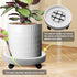 2Pack 13.98'' Plant Caddy with Wheels, Plant Stand Dolly for Heavy Planter,Wheeled Planter Saucer Tray,Rolling plant