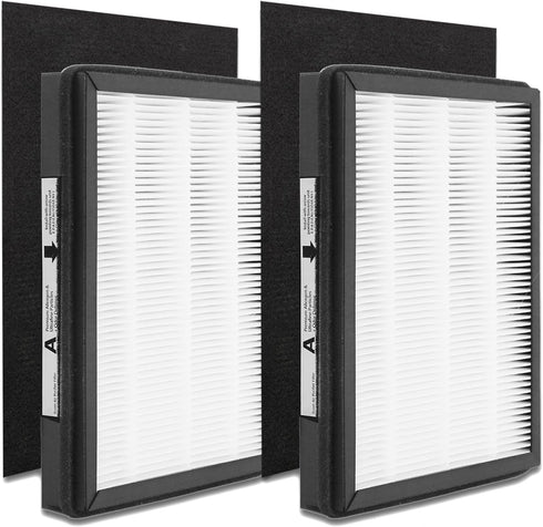 2-Pack IAF-H-100A True Idylis A Replacement Filter, Compatible with FAP-C01-A, Idylis Air Purifiers, 2 H13 FILTER + 2