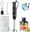 Sangcon 6-in-1 Immersion Blender: Handheld with Chopper & 34oz Blending Cup, 2-Speed Adjustable Stick Blender