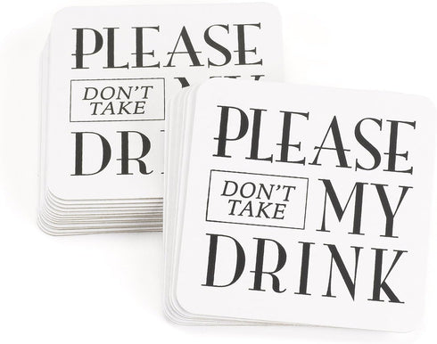 Party Paperboard Coasters, 4-Inch, My Drink, 25-Count