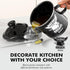 15OZ 15OZ) PGYARD Mini Bacon Grease Container With Strainer - Farmhouse Enamel Grease Saver (Black