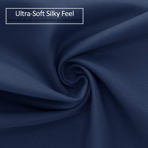 Nestl Soft Pillow Shams Set of 2, Double Brushed Microfiber Pillow Covers, Navy, Standard 20"x26"