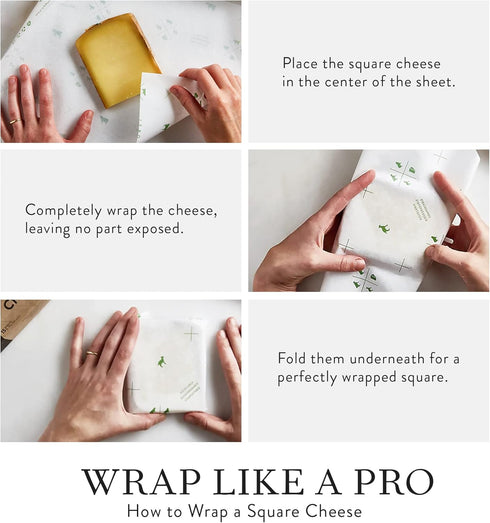 15-Pack 9 13 Inches Formaticum Zero Cheese Storage Paper, Compostable, Biodegradable, and Plastic-Free Paper to Keep