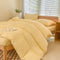 NSNLGSGC Yellow Gingham Duvet Cover Set Twin, Grid Simple Geometric Square Pattern