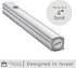 A&S Mezuzot Aluminum Mezuzah Case in Silver Shin Design, Weatherproof Door Mezuza Judaica Art (Silver, 5 Inches)
