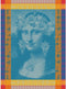 Garnier Thiebaut Mona Lisa Bleu French Kitchen Towel 22"x30", Cotton, Jacquard
