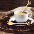16 Pcs Stainless Steel Gold Leaf Coffee Spoon, Appetizer Fork - 4.7" Creative Tableware Dessert Spoons, Stirring,
