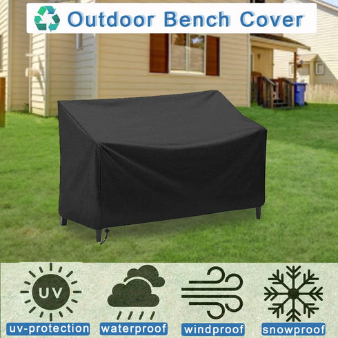 2-Seater Cover,52"L 26"W 35"H Patio Bench Cover,Outdoor Waterproof Outdoor Loveseat/Glider/Sofa/Furniture x x