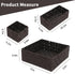 Drawer Organizer Bins, Woven Storage Stackable Box Set of 4, Cube Baskets for Organizing Drawers, Shelves, Cabinets, and Dressers (Brown) by Fboxac