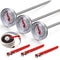Frienda 3 Pcs Instant Read 1 Inch Dial Thermometer, Pocket Food Thermometer with Calibration Sleeves for Drinks