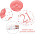 Blulu 21st Birthday Party Decorations, 21st Birthday Banners Rose Gold Hanging Swirls for Party Supplies 30 Count