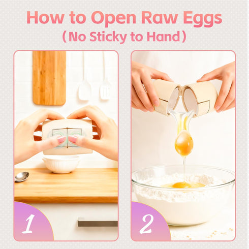 2 1 1 Pack Upgraded in Egg Shell Opener, Hard Boiled Egg Peeler Cracker with Piercer, Cute Egg Separator for Raw Eggs