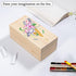 Unfinished Wooden Storage Box with Sliding Lid, Rustic Keepsake Box 7.8'' x 3.9'' x 3.1'' for Art Hobbies, DIY Lovers,