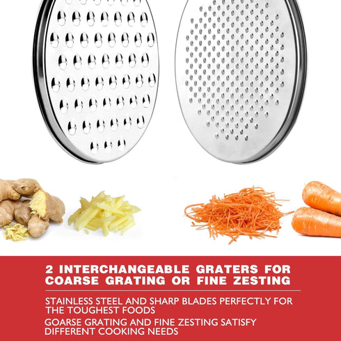 Cheese Grater Citrus Lemon Zester with Food Storage Container & Lid - Perfect for Hard Parmesan, Soft Cheddar, Ginger,