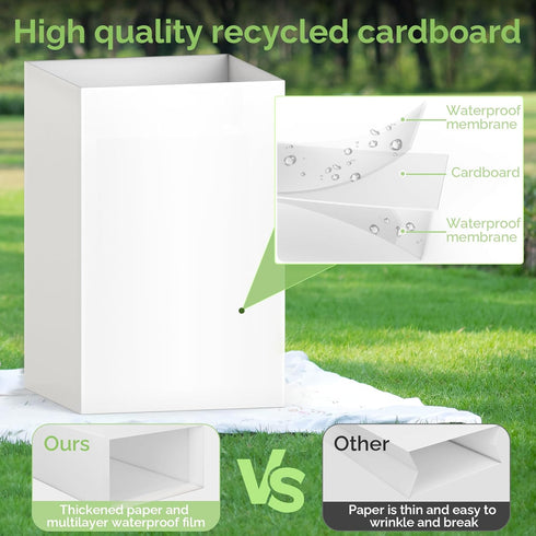 4 Pack 30 (30" 14" 14" Magicheap Extra Large Disposable Trash Cans, Reusable Portable Garbage Can, Gallon H x W x D)