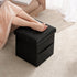 15x15x15 Bsketa Storage Ottoman Foot Rest Stool, Small Leather Storage Ottomans Bench, Folding Footstool with Side
