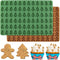 Christmas Silicone Molds Mini Xmas Tree & Gingerbread Candy Chocolate Mould, Non-Stick Baking Mold for Cake Decor, 2Pcs