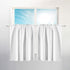 Barossa Design Waffle Weave Half Window Tier Curtains, 36 inch Length for Small Bathroom, Set of 2, White