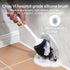 2 Pack Set Lefree Silicone Toilet Brush,Rubber Toilet Bowl Brush and Holder with Ventilated Holder, Toilet Cleaner