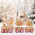 9.25 Hodao Length Christmas Gingerbread Man Train Decorations Xmas Train Figurines Winter Decor Handmade Polyresin