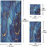 SUABO Sets 3 Set Blue Abstract Art Marble Bath Towel Ultra Soft Fast Dry Face Towel Absorbent Bathroom Towel Shower