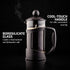 OVENTE French Press Coffee Maker, 12 Ounce with Heat Resistant Borosilicate Glass & Stainless Steel Filtration, Black