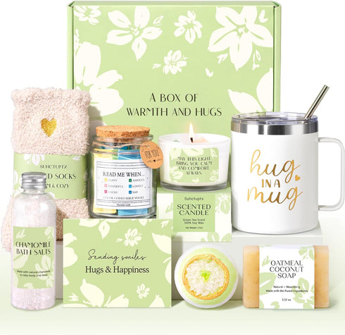 Self Care Get Well Soon Gift Baskets for Women, 8pcs Christian Birthday