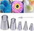 6 pcs Flower Piping Tips, Large Rose Petal Pastry Tips, Chrysanthemum Nozzles, Cupcake Decorating Tool for Tulip Baking