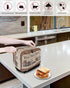 Country Star Toaster Cover 2 Slice, Farmhouse Beige Brown Wood Rustic Barn Design with Loop for Dust Protection