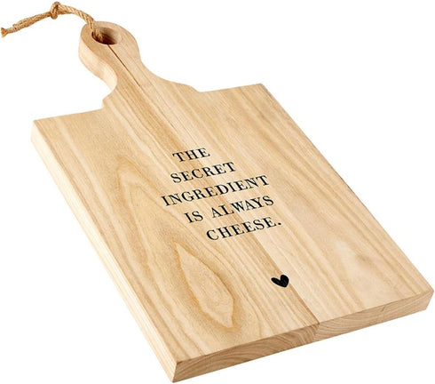 Santa Barbara Design Studio Paulownia Wood Charcuterie Boards Cheese Board Cutting Board, 17.5" L x 10" W x 1" H, Secret Ingredient by Santa Barbara Design Studio