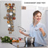 Homazing Set 24 of Hexagon Glass Spice Jars with Shaker Lids and Labels for Refrigerator, Kitchen, RV Travel Trailer