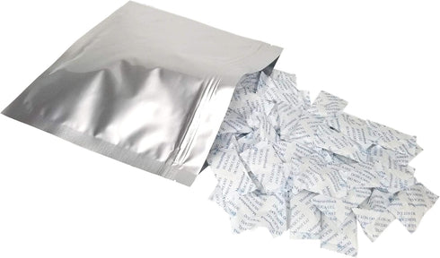Silica Gel Desiccant 10 Gram - Foil-Packed Moisture Absorbers, No Shelf-Life Dehumidifiers (100)