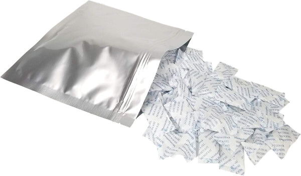 Silica Gel Desiccant 10 Gram - Foil-Packed Moisture Absorbers, No Shelf-Life Dehumidifiers (100)