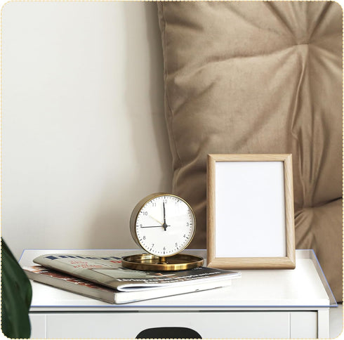 15.8 23.6 Inch, 1.5mm Trimmed Occasion(2 Nightstand Protector, Clear Plastic Table Cover Protector x Thick Rectangle