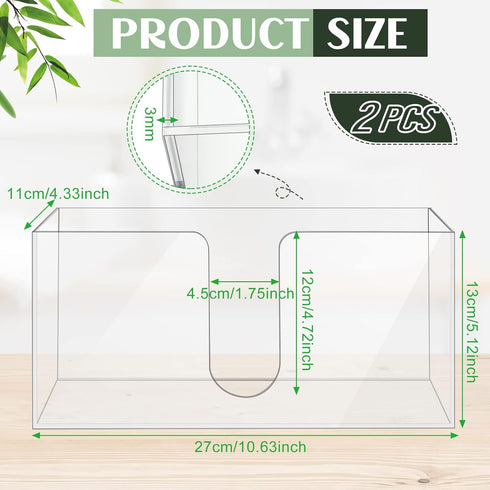 2 Countertop Mumufy Pcs Acrylic Fold Paper Towel Dispenser Napkins Dispenser Napkin Holder Multifold Disposable Acrylic
